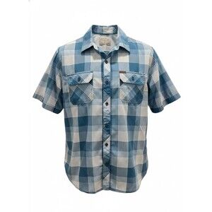 ORVIS 2XL Men's Performance Plaid Short Sleeve Fishing Shirt Vented Mesh Lined